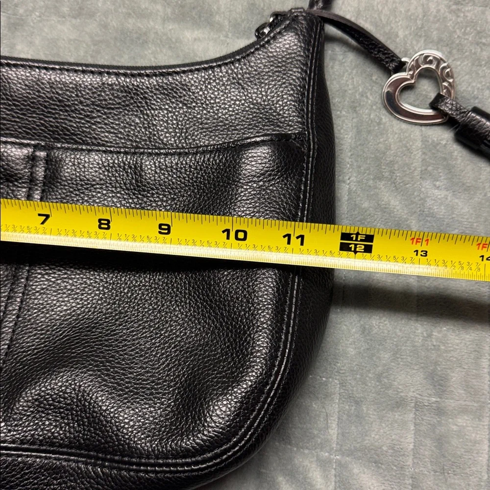 Brighton Black Leather Boho Purse, Great Condition, Crossbody, Shoulder, Wallet